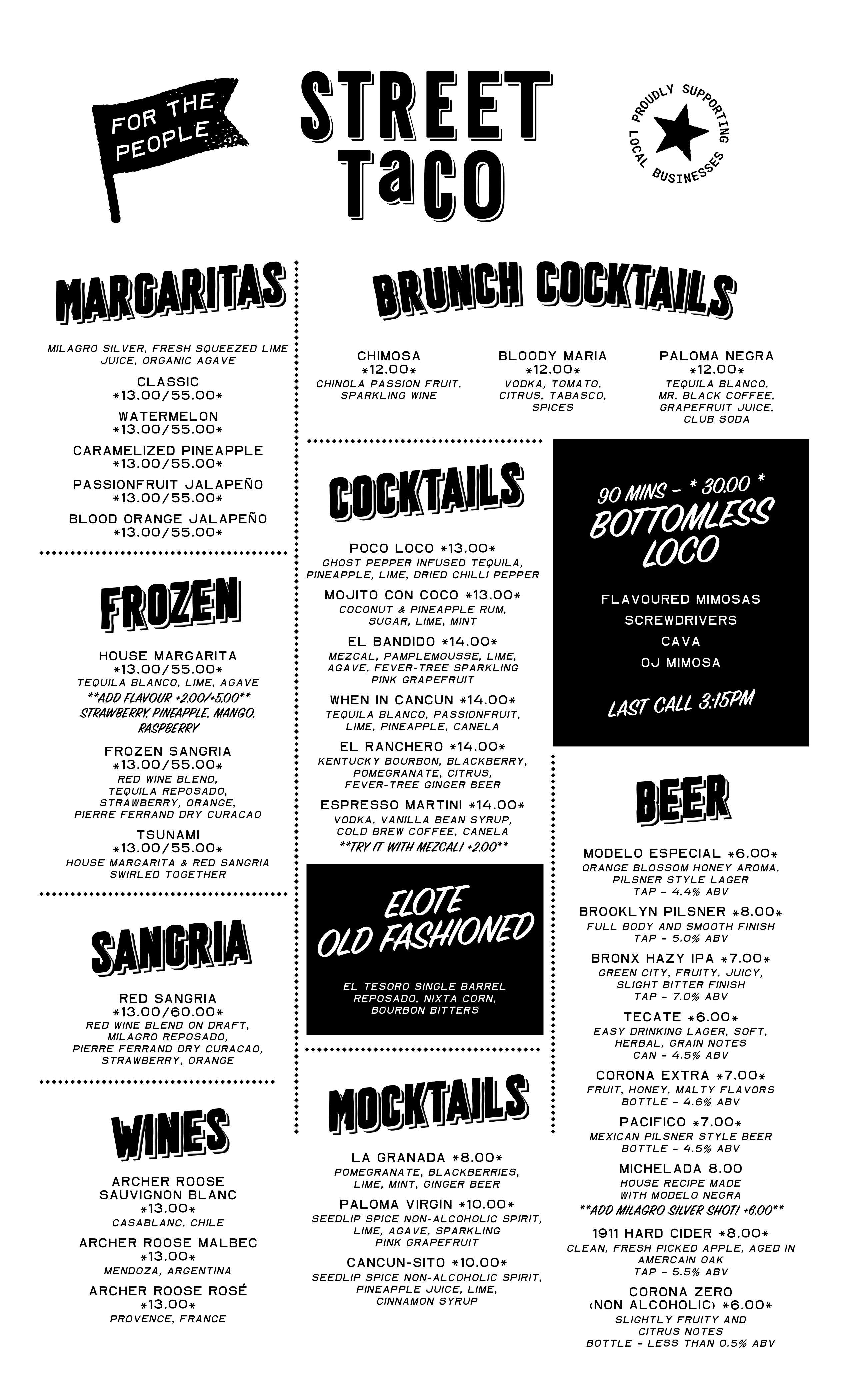 Gramercy Street Taco tacos, margaritas and cocktails